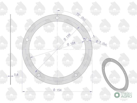 Uszczelka kadłuba cylindrów krążelit 0.8mm C-330 ( sprzedawane po 10 ) ORYGINAŁ URSUS Uszczelka kadłuba cylindrów krążelit 0.8mm C-330 ( sprzedawane po 10 ) ORYGINAŁ URSUS