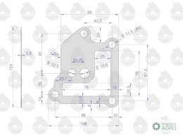 Uszczelka korpusu oleju krążelit 1.2mm C-330 ( sprzedawane po 10 ) ORYGINAŁ URSUS