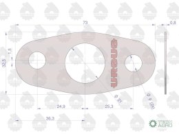 Uszczelka korpusu przekładni licznika krążelit 0.8mm C-360 ( sprzedawane po 10 ) ORYGINAŁ URSUS