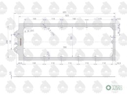 Uszczelka pokrywy górnej skrzyni biegów krążelit 0.8mm C-360 ( sprzedawane po 5 ) ORYGINAŁ URSUS