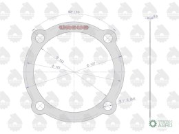 Uszczelka pokrywy łożyska WOM krążelit 0.8mm C-385 ( sprzedawane po 10 ) ORYGINAŁ URSUS