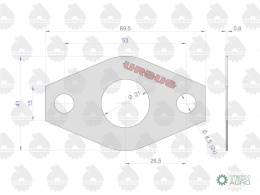 Uszczelka pompy olejowej krążelit 0.8mm C-330 ( sprzedawane po 10 ) ORYGINAŁ URSUS