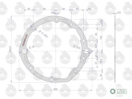 Uszczelka pompy podnośnika 95462 krążelit 0.8mm C-360 Zetor ( sprzedawane po 5 ) ORYGINAŁ URSUS