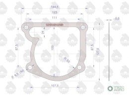 Uszczelka pompy wodnej 950613 krążelit 0.8mm C-360 Zetor ( sprzedawane po 10 ) ORYGINAŁ URSUS