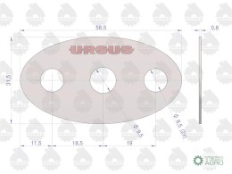 Uszczelka przewodu olejowego turbosprężarki krążelit 0.8mm C-385 ( sprzedawane po 10 ) ORYGINAŁ URSUS