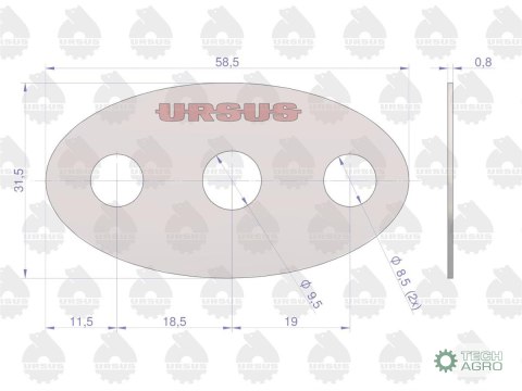 Uszczelka przewodu olejowego turbosprężarki krążelit 0.8mm C-385 ( sprzedawane po 10 ) ORYGINAŁ URSUS Uszczelka przewodu olejowego turbosprężarki krążelit 0.8mm C-385 ( sprzedawane po 10 ) ORYGINAŁ URSUS