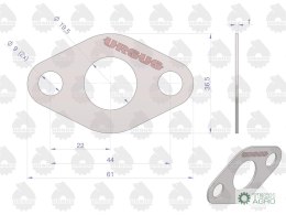 Uszczelka rury wodnej 950524 krążelit 0.8mm C-360 Zetor ( sprzedawane po 10 ) ORYGINAŁ URSUS