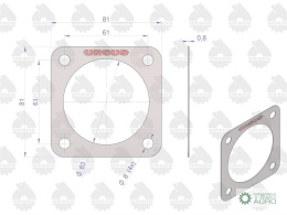 Uszczelka termostatu krążelit 0.8mm Zetor ( sprzedawane po 10 ) ORYGINAŁ URSUS