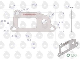 Uszczelka układu smarowania krążelit 0.8mm C-360 ( sprzedawane po 10 ) ORYGINAŁ URSUS