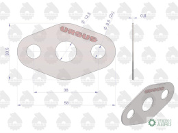 Uszczelka zasilania turbo krążelit 0.5mm Zetor ( sprzedawane po 10 ) ORYGINAŁ URSUS