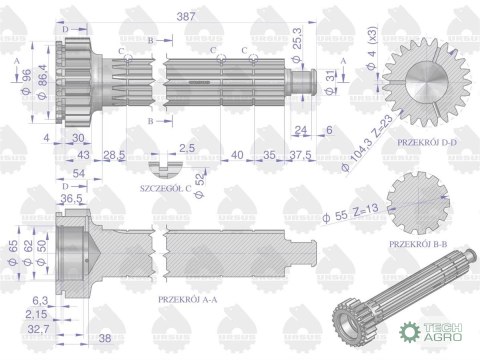 WAŁEK GŁÓWNY N/T C360 URSUS WAŁEK GŁÓWNY N/T C360 URSUS