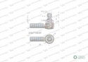 Przegub kierowniczy 106mm- M24x1,5 3426773M3, 3223997R1 WARYŃSKI