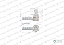 Przegub kierowniczy 106mm- M24x1,5 3426773M3, 3223997R1 WARYŃSKI