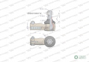 Przegub kierowniczy 106mm- M28x1,5 3599679M91 WARYŃSKI