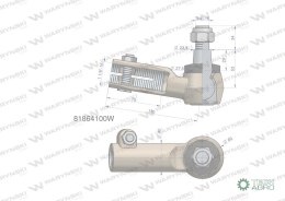 Przegub kierowniczy 130mm - M1 1/8