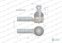 Przegub kierowniczy 139mm - 1 1/8"L RE173540 WARYŃSKI