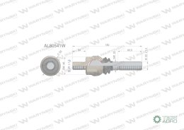 Przegub kierowniczy 180mm- M20x1,5/ M22x1,5 AL80541 WARYŃSKI