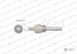 Przegub kierowniczy 208mm- M22x1,5/ M24x1,5 AL80542 WARYŃSKI