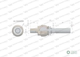 Przegub kierowniczy 240mm- M26x1,5/ M28x1,5 AL160202 WARYŃSKI