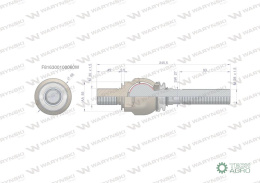 Przegub kierowniczy 245,5mm- M30x1,5/ M28x1,5 F816300100060 WARYŃSKI