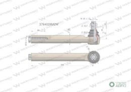 Przegub kierowniczy 285mm- M18x1,5 3764028M2 WARYŃSKI