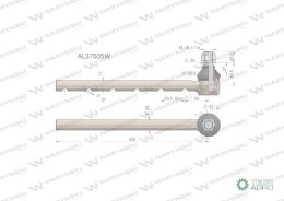 Przegub kierowniczy 322mm AL37505 WARYŃSKI