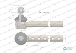 Przegub kierowniczy 322mm AR27350 WARYŃSKI