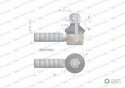 Przegub kierowniczy 92mm- M20x1,0 588309 WARYŃSKI