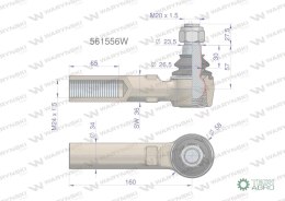 Przegub układu kierowniczego Manitou 561556 Waryński