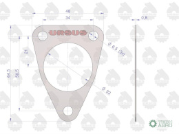 Uszczelka pompy zasilającej krążelit 0.8mm C-360 ( sprzedawane po 10 ) ORYGINAŁ URSUS