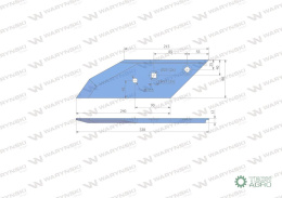 Dłuto, nakładka lemiesza lewa zastosowanie Lemken Pług stal borowa WARYŃSKI