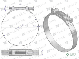 Opaska zaciskowa GBS 20-22 (obejma W2 - stal nierdzewna) szerkość 18mm TEGER ( sprzedawane po 10 )