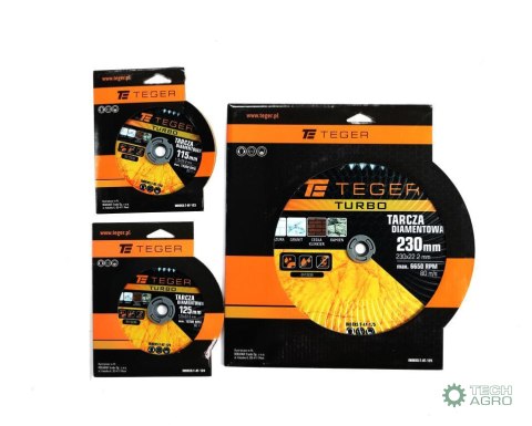 Tarcza diamentowa TURBO 115x22.23 mm TEGER