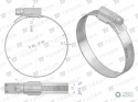 Opaska zaciskowa wzmocniona 25-40 ślimakowa (obejma W2 - stal nierdzewna) szerkość 12mm TEGER ( sprzedawane po 50 )