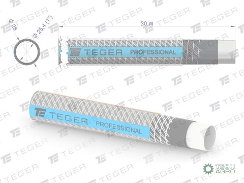 Wąż ogrodowy "PROFESSIONAL- NTS EXTRA FLEX" FI 1". 30m / TEGER Wąż ogrodowy "PROFESSIONAL- NTS EXTRA FLEX" FI 1". 30m / TEGER