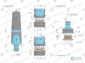 Zestaw natryskowy 1/2" & 3/4" / TEGER