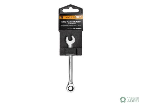 Klucz płasko-oczkowy z grzechotką 10 mm / TEGER Klucz płasko-oczkowy z grzechotką 10 mm / TEGER