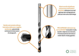 Wiertło do betonu widiowe - PRO SUPER BAS 12x400 mm / TEGER